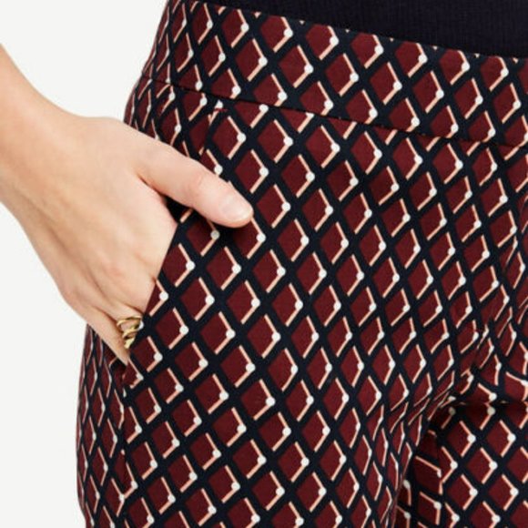 Ann Taylor - Size 8 Devin Ankle Pant In Diamonds - Picture 3 of 4